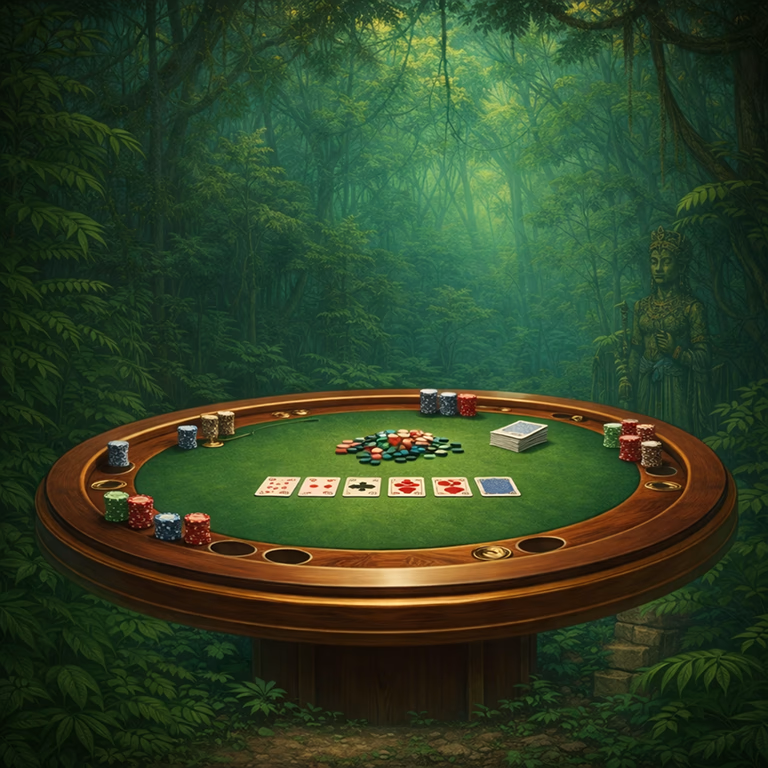 Black-and-white checkered racing flag waving over a blue electric background – Deuces Casino.